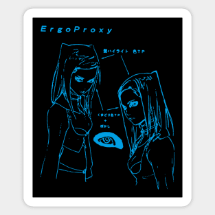 Re-L Mayer - eye sketch (cyan) Sticker